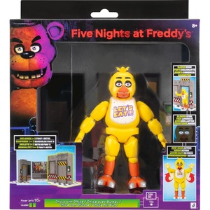 image:imageJazwares Five Nights at Freddys Puppet Office Set  5Inch Articulated Figure with Jumpscare Feature GlowinTheDark Eyes and Optical DioramaClassic Chica