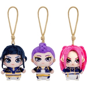 image:imageKpop Demon Hunters 3Pack 4inch ClipOn Plush  Rumi Mira and Zoey Mini Collectible Character Clips for OnTheGo Fans  Ages 6
