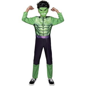 image:imageMARVEL Hulk Official Youth Halloween Costume  Premium Quality Fabric Jumpsuit with Printed Design and Plastic MaskS 57