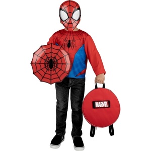 image:imageMARVEL SpiderMan PowerPak DressUp Set  Backpack with 12inch Removable Plastic Shield Throwing Discs Long Sleeve Costume Top and Plastic Mask  Size S 47