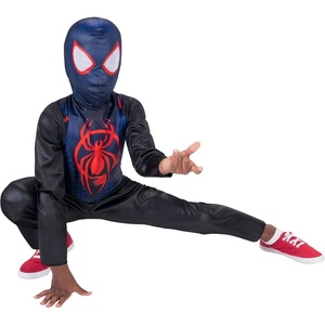 image:imageMarvel Miles Morales Official Youth Halloween Costume  Printed Jumpsuit with Fabric MaskL 1214