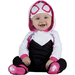 image:imageMarvel SpiderGwen Official Infant Deluxe Halloween Costume  Premium Minky Fabric and NonSlip Grip Booties1218m