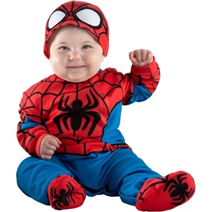 image:imageMarvel SpiderMan Official Infant Deluxe Costume  Premium Quality Minky Fabric and NonSlip Grip Booties06m