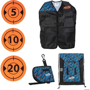 image:imageNerf Elite Deluxe Tactical Gear Pack  Tactical Vest with Hip Holster Cinch Backpack and 5 Targets  Blast Into Battle