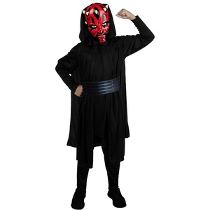 image:imageStar Wars Darth Maul Official Youth Halloween Costume  Premium Quality Tunic Pants Belt Hooded Cloak and Plastic MaskL 1214