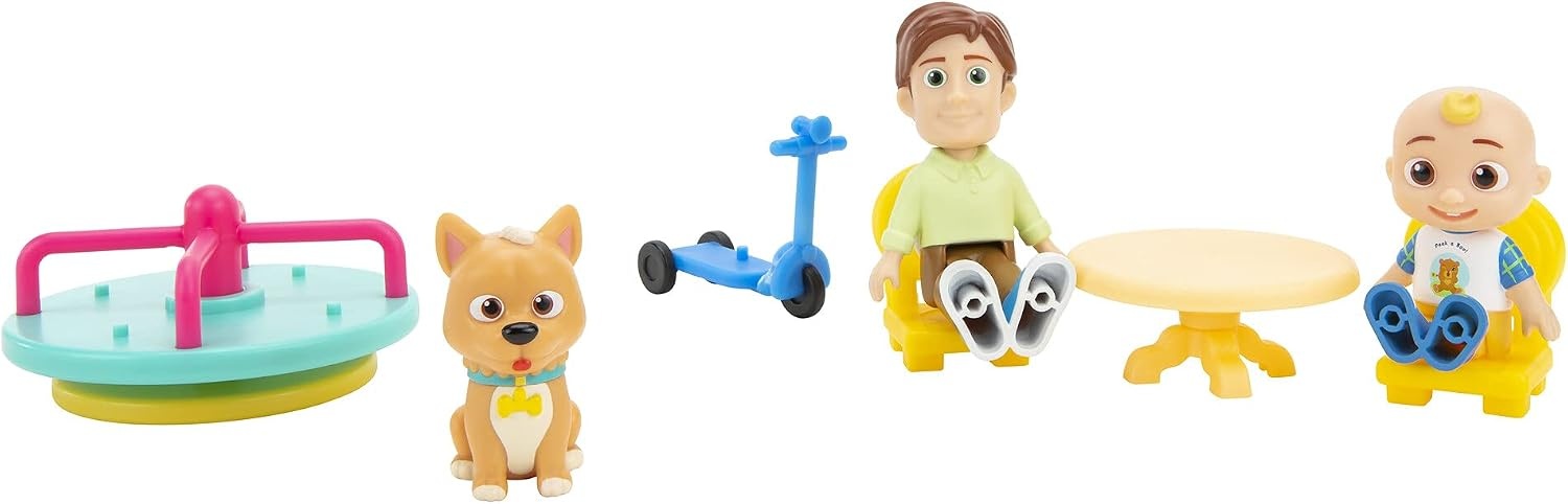 image:imageCoComelon Deluxe Pop n Play House Transforming Playset Features JJ JJs Dad Bingo The Puppy and Home Accessories Toys for Kids Toddlers and Preschoolers