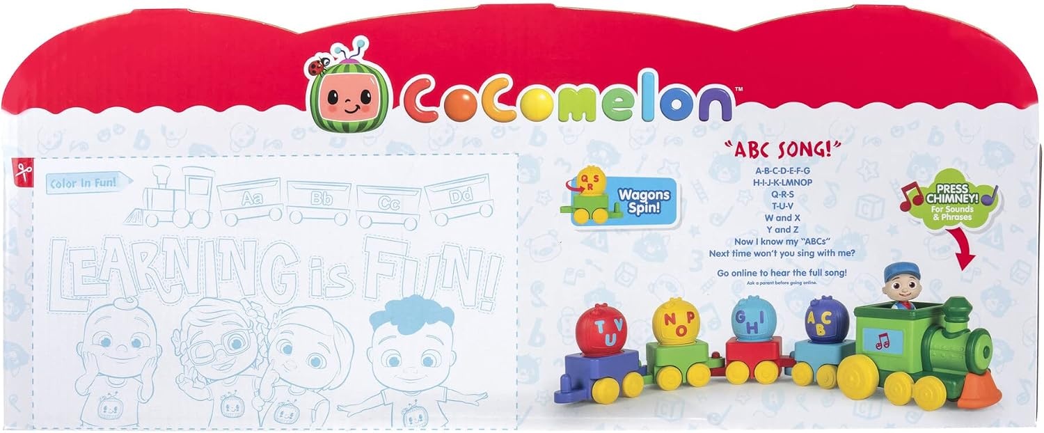 image:imageCoComelon Musical Alphabet Train with JJFeatures with MusicSounds amp Phrases4 Alphabet Wagons1 JJ Conductor FigurePlays Clips of ABC SongToys for Kids and Preschoolers