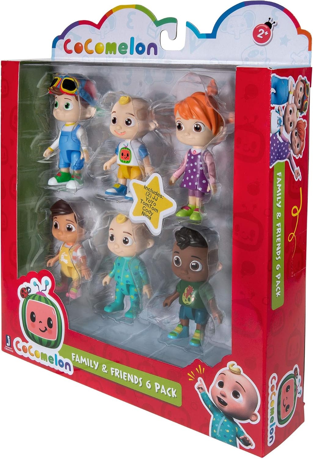 image:imageCoComelon Official Friends amp Family 6 Figure Pack 3 Inch Character Toys Features Two Baby JJ Figures Tee and Onesie Tomtom YoYo Cody and Nina Toys for Babies and Toddlers