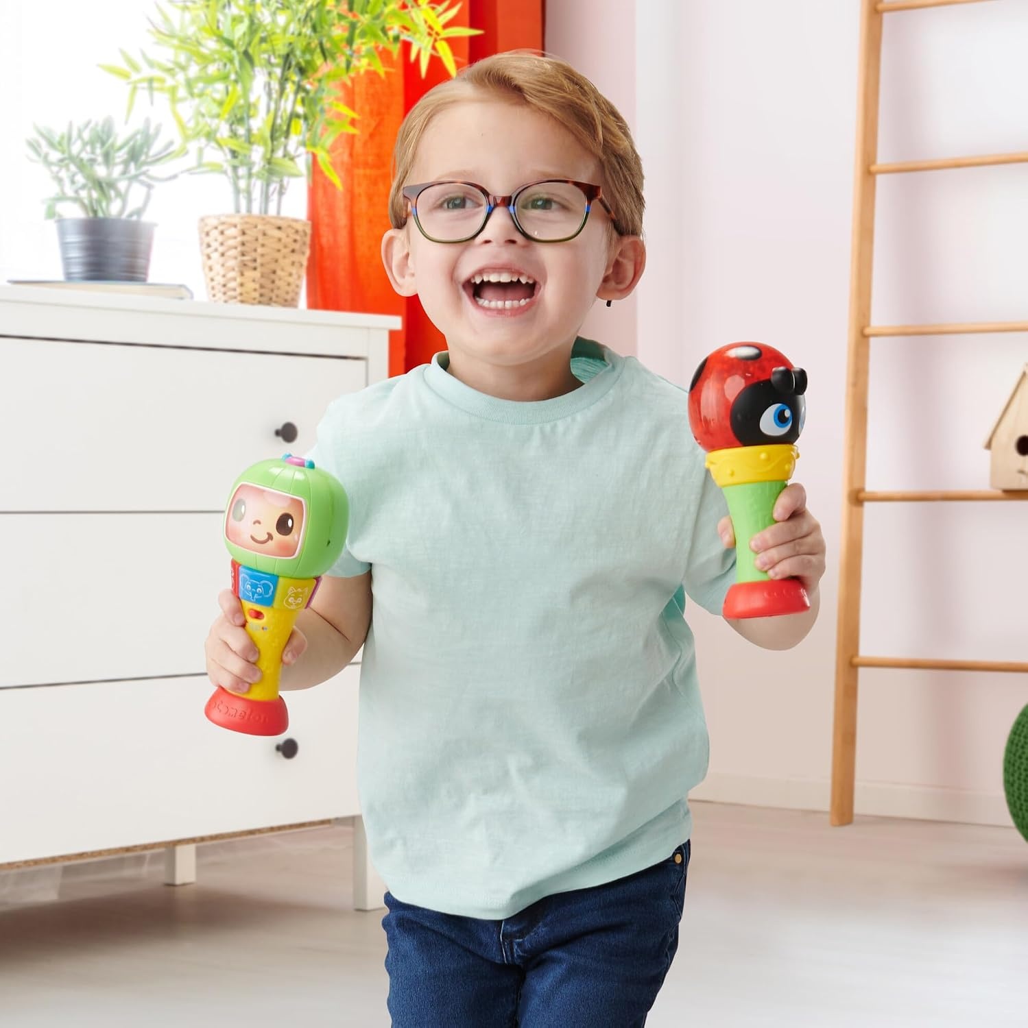 image:imageCoComelon Sing n Play Maracas 3 Play Modes Plays 6 Fan Favorite Song Clips Learn Animal Sounds and Colors Lights Up Two Maracas Musical Instruments for Kids Toddlers and Preschoolers