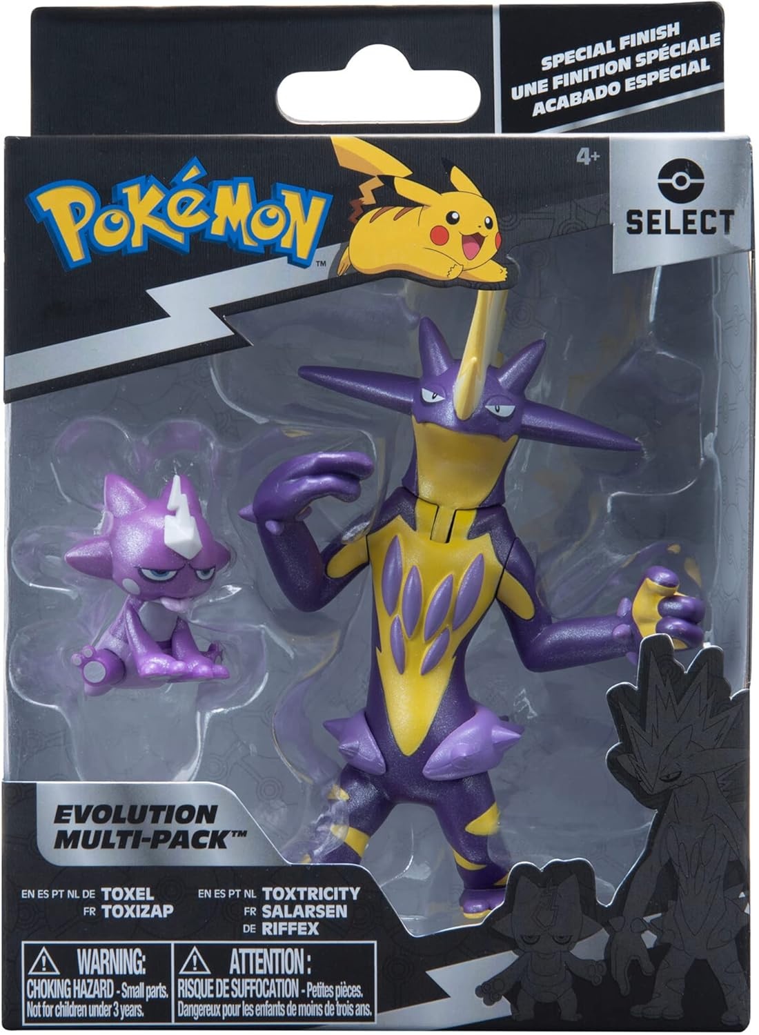 image:imagePokmon Select Evolution 2 Evolution Pack Features 2Inch Toxel and 3Inch Toxtricity Battle FiguresEvolution Pack 2