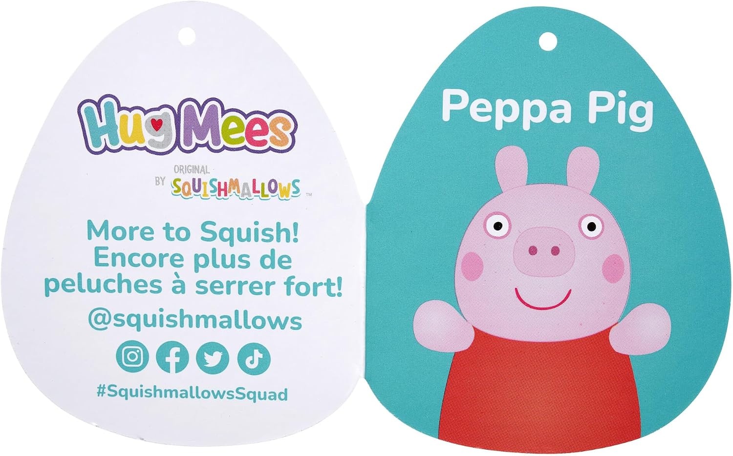 image:imageSquishmallows HugMees Original 10Inch Peppa Pig MediumSized Ultrasoft Official Jazwares Plush