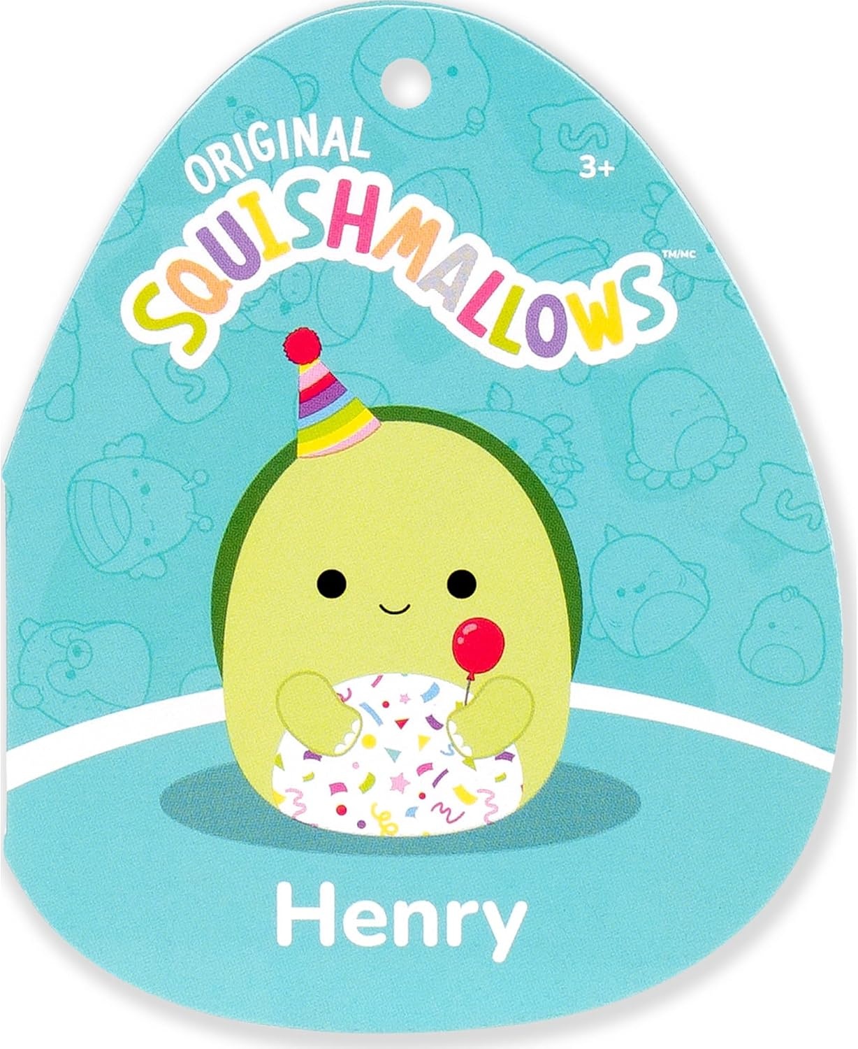 image:imageSquishmallows Original 12Inch Sharon The Teal Shark with Party Hat Confetti Belly Official Jazwares Happy Birthday Plush MediumSizedTurtle With Birthday Hat