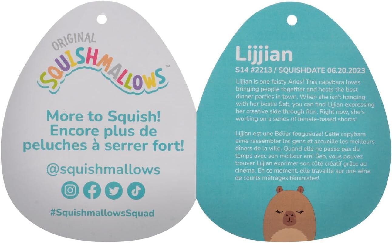 image:imageSquishmallows Original 14Inch Lijjian Brown Capybara Official Jazwares Large PlushBrown Capybara