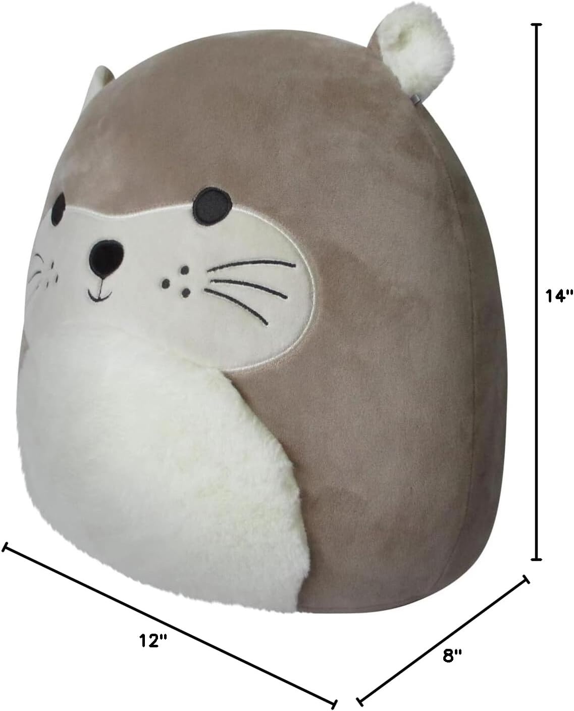 image:imageSquishmallows Original 14Inch Lilou Beige Spotted Seal with White Belly Large Ultrasoft Official Jazwares PlushBrown Otter