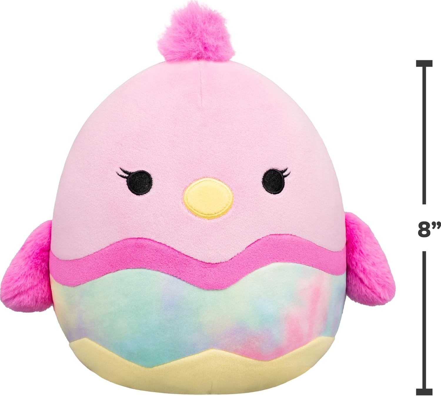 image:imageSquishmallows Original 8Inch Connor Cow with Blue Flower Embroidery Official Jazwares PlushPink Chick in Tiedye Egg