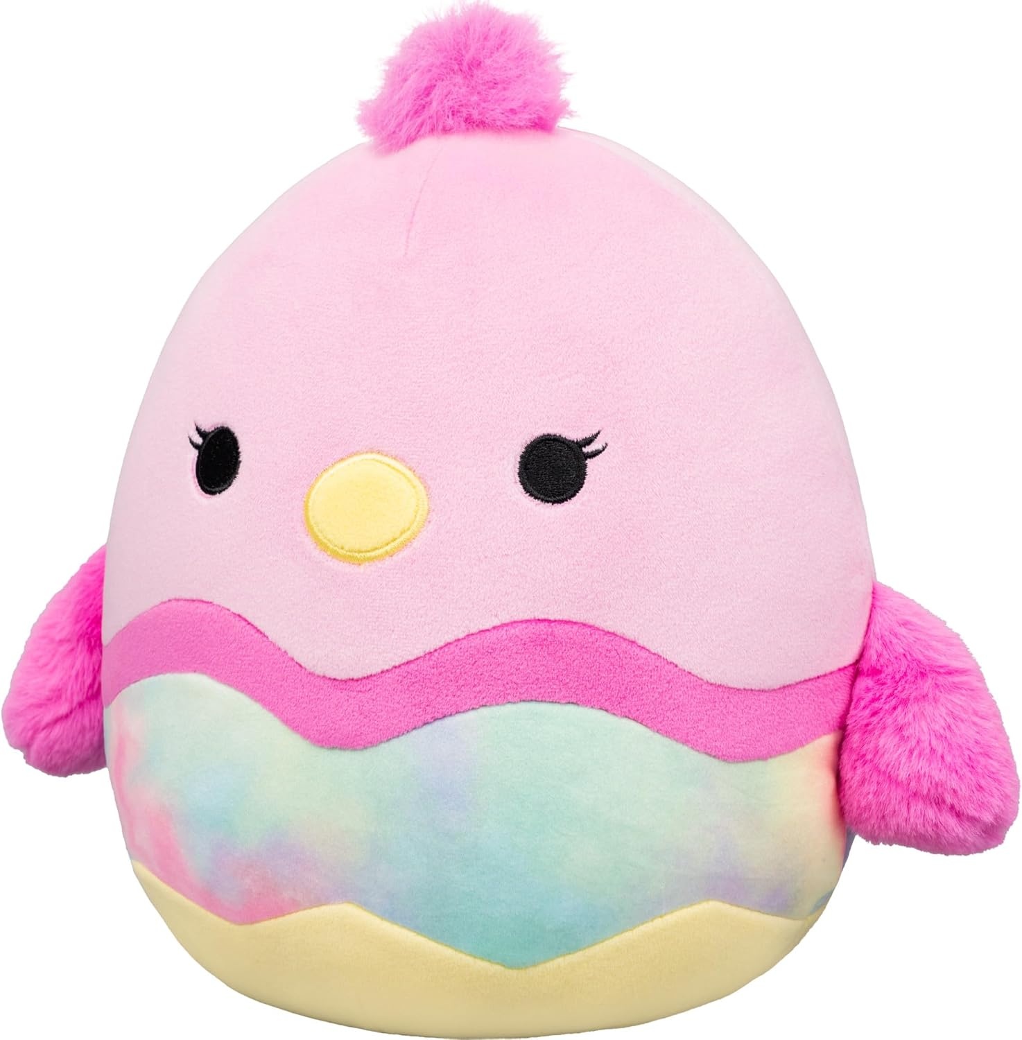 image:imageSquishmallows Original 8Inch Connor Cow with Blue Flower Embroidery Official Jazwares PlushPink Chick in Tiedye Egg
