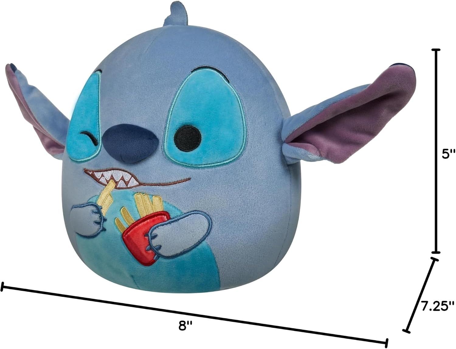 image:imageSquishmallows Original Disney 8Inch Stitch Holding French Fries Official Jazwares Plush