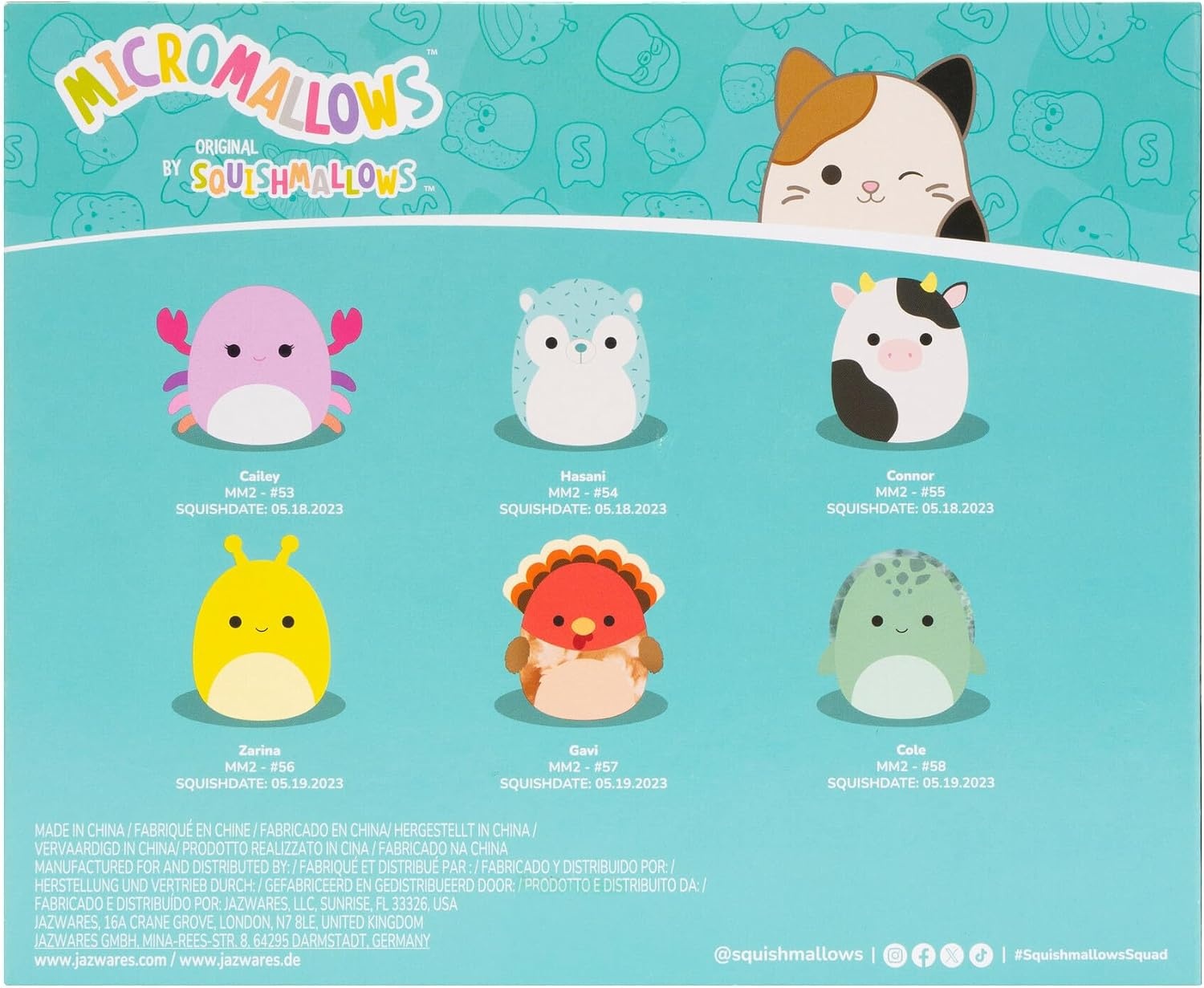 image:imageSquishmallows Original Micromallows 6Pack Archie Axolotl Bimbi Clown LucyMay Llamapegacorn Maritza Cactus Maya Sundae Rodry Bearded DragonSquad 3