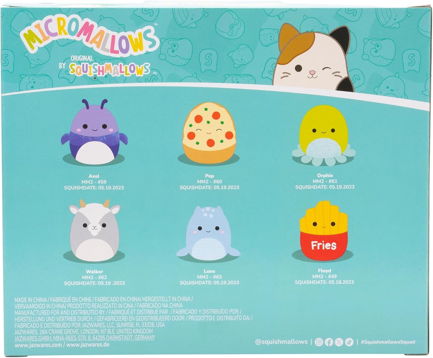 image:imageSquishmallows Original Micromallows 6Pack Archie Axolotl Bimbi Clown LucyMay Llamapegacorn Maritza Cactus Maya Sundae Rodry Bearded DragonSquad 4
