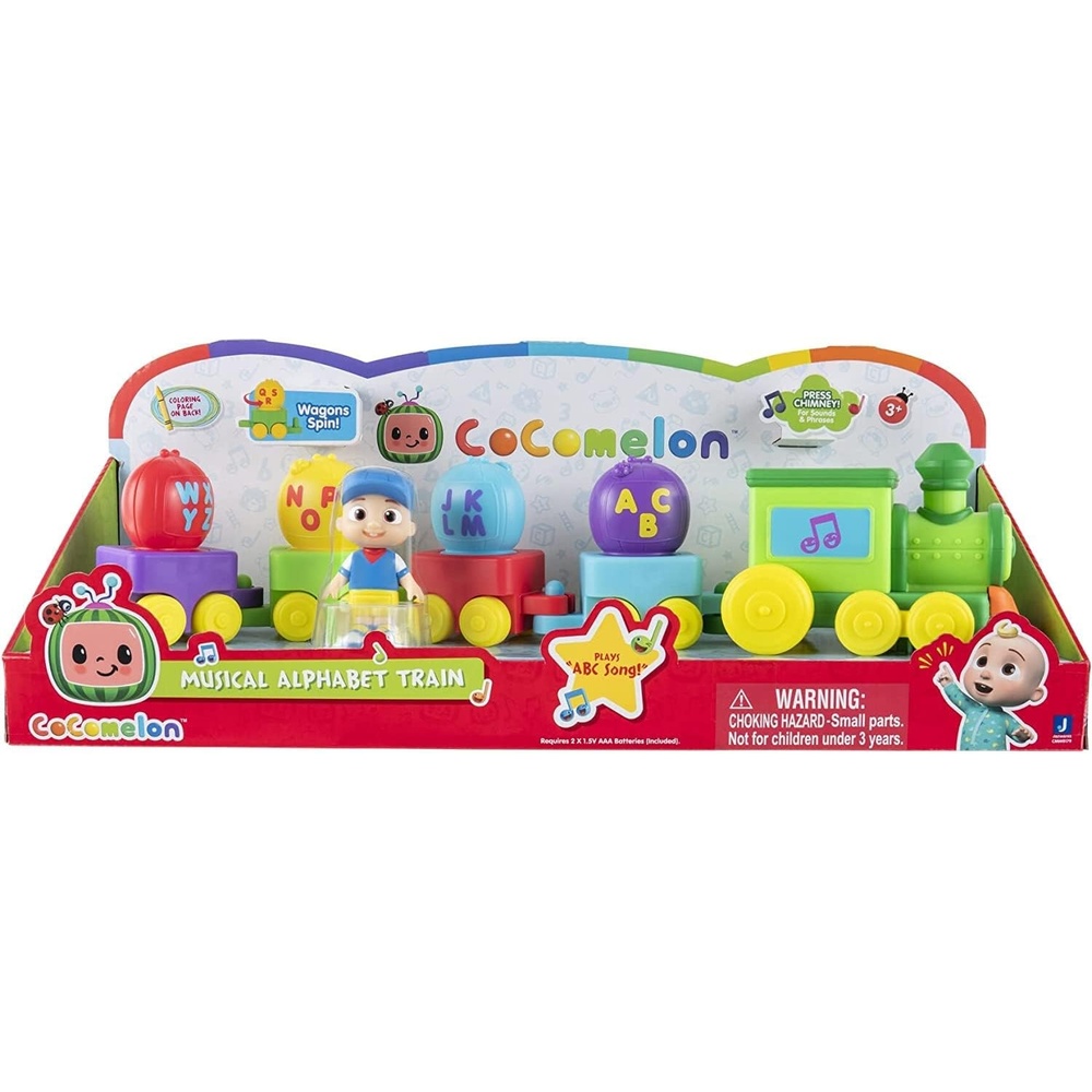 image:imageCoComelon Musical Alphabet Train with JJFeatures with MusicSounds amp Phrases4 Alphabet Wagons1 JJ Conductor FigurePlays Clips of ABC SongToys for Kids and Preschoolers