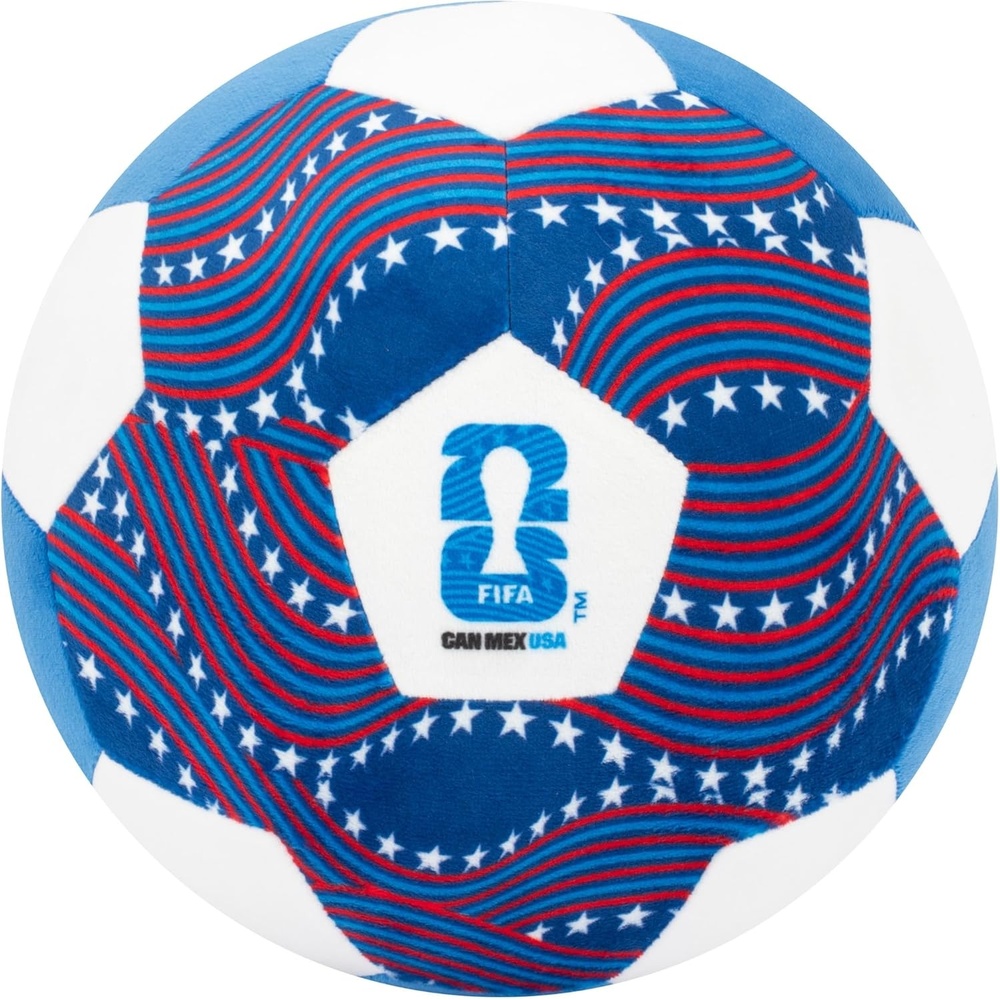 image:imageJazwares FIFA World Cup 2026 USA 9Inch Plush Soccer Ball Soft Collectible World Cup Plush Toy National Team Stars and Stripes Design Ages 3