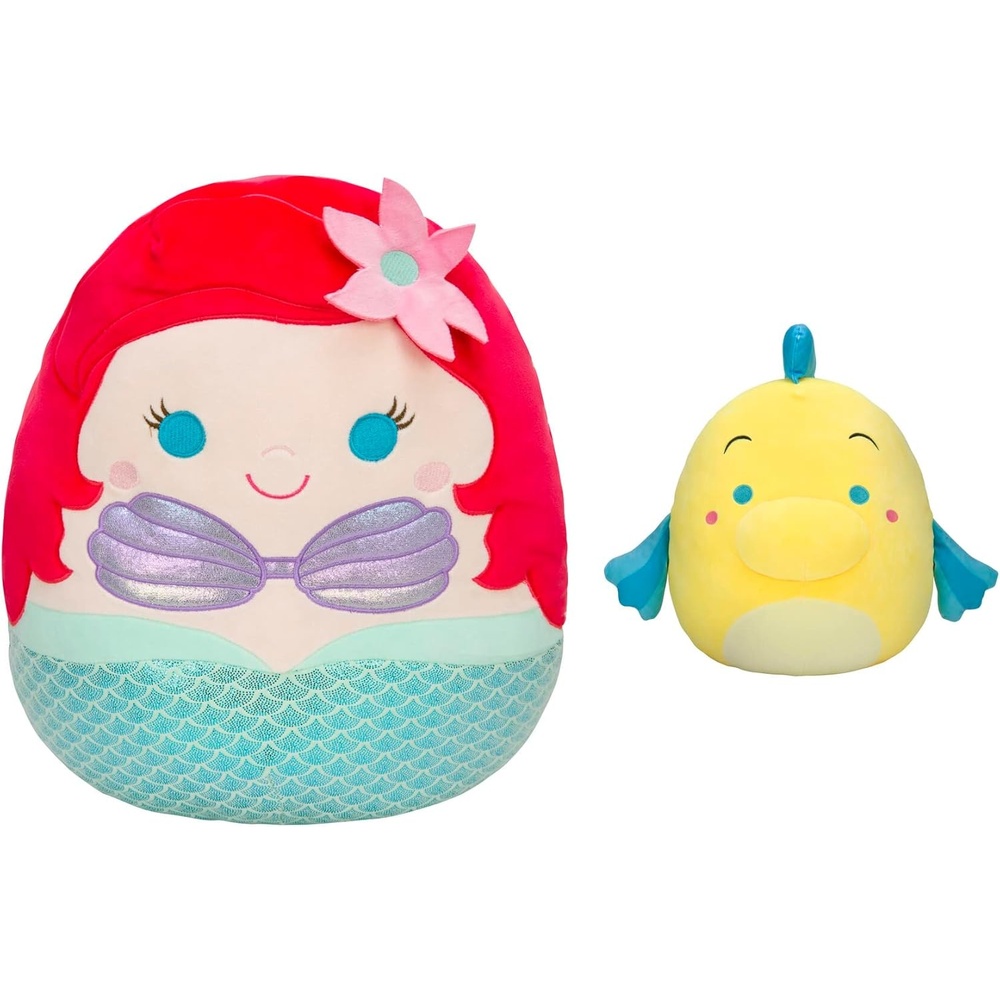 image:imageSquishmallows Original Disney 10Inch Ariel and 4Inch Flounder 2Pack Plush Ultrasoft Official Jazwares Plush