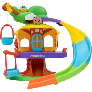 image:imageCoComelon Deluxe Clubhouse Playset  Features JJ and His Five Friends Songs Sounds Phrases  Slide Secret Tunnel Basket Elevator Interactive Easel Pop Up Birds  Amazon Exclusive