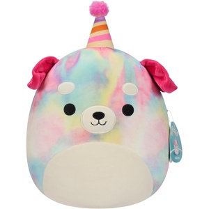 image:imageSquishmallows Original 12Inch Sharon The Teal Shark with Party Hat  Confetti Belly  Official Jazwares Happy Birthday Plush MediumSizedTiedye Dog