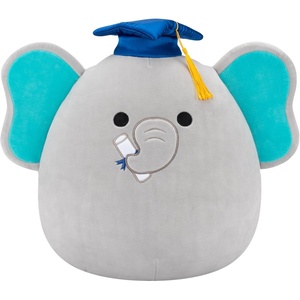image:imageSquishmallows Original 12in Lemus The Grey Elephant with Graduation Cap  Official Jazwares Plush MediumSized