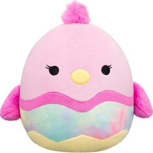 image:imageSquishmallows Original 8Inch Connor Cow with Blue Flower Embroidery  Official Jazwares PlushPink Chick in Tiedye Egg