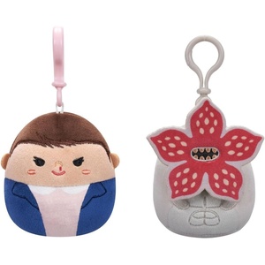 image:imageSquishmallows Original Stranger Things 35Inch Chocolate Pudding  USS Butterscotch 2Pack  Official Jazwares Plush ClipsEleven  Demogorgon